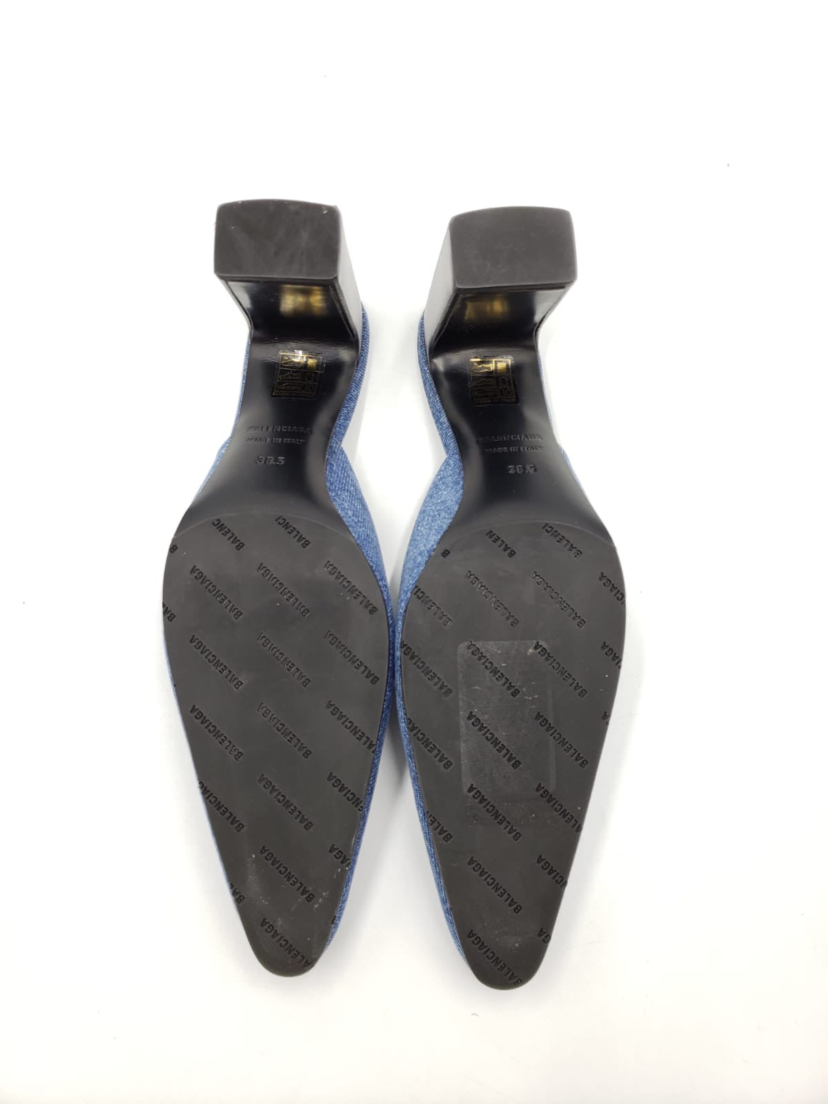 Brand New Balenciaga Blue Denim Mule Size 39