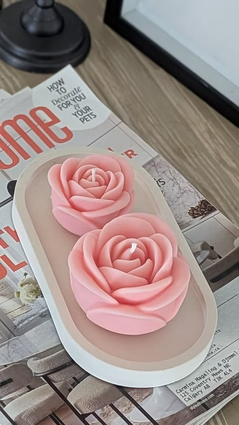 Rose Candle Set