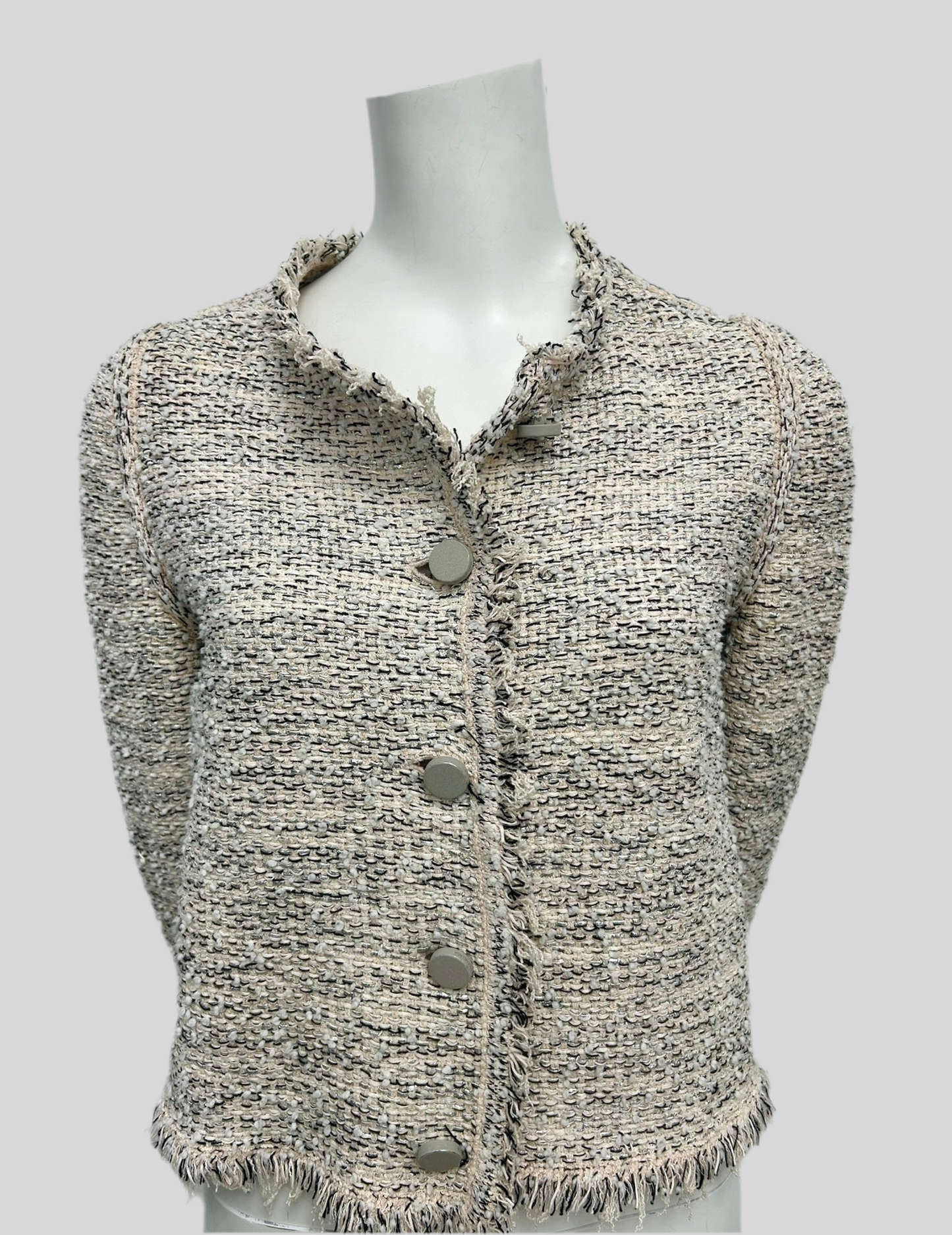 Balenciaga Pink Tweed Blazer Size 36