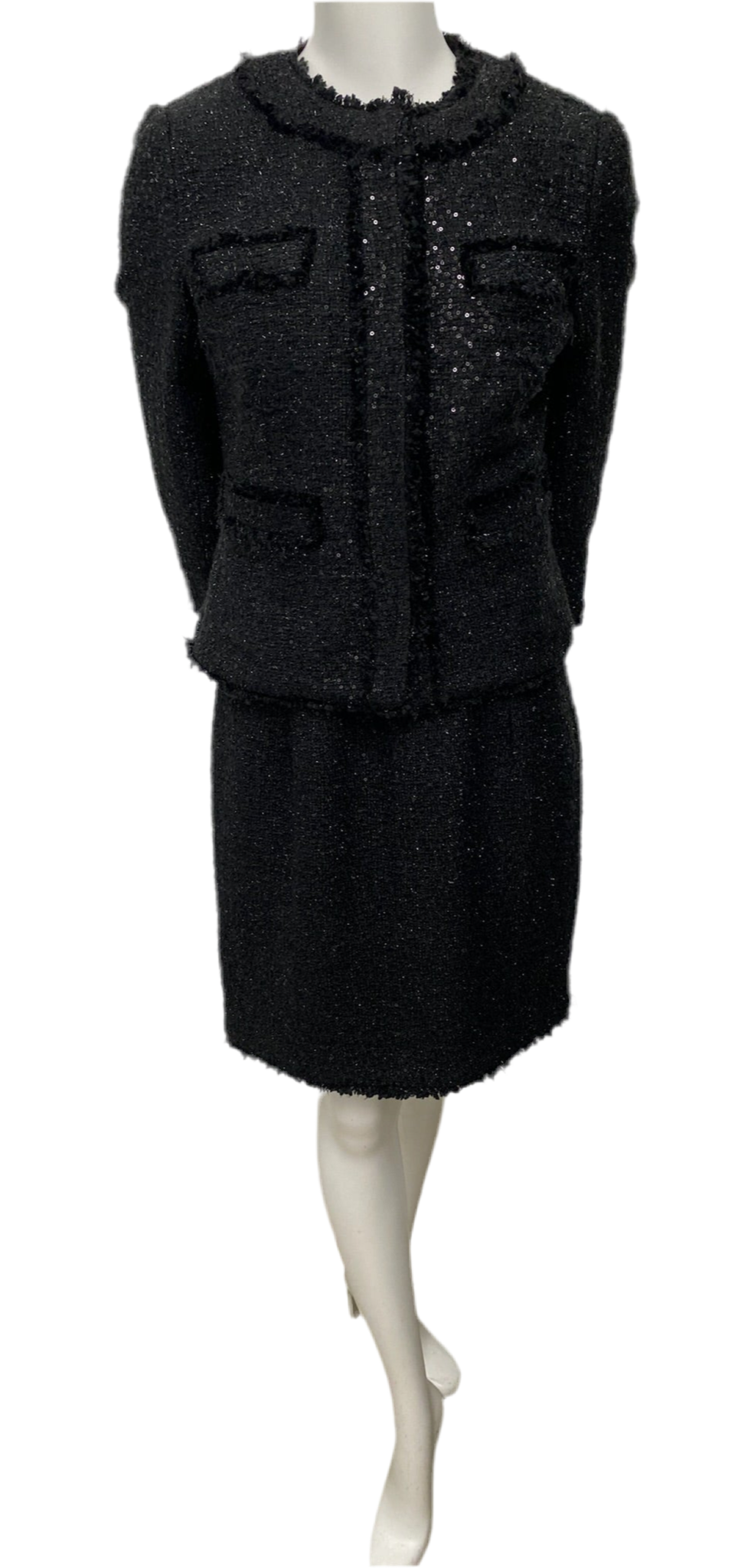 Michael Kors Black Tweed Dress & Jacket Set Size 4