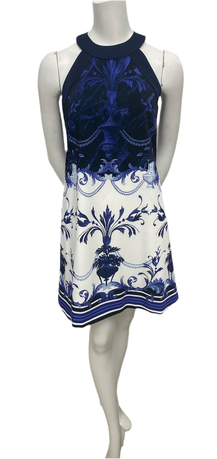 Ted Baker Blue Paisley Print Dress Size S