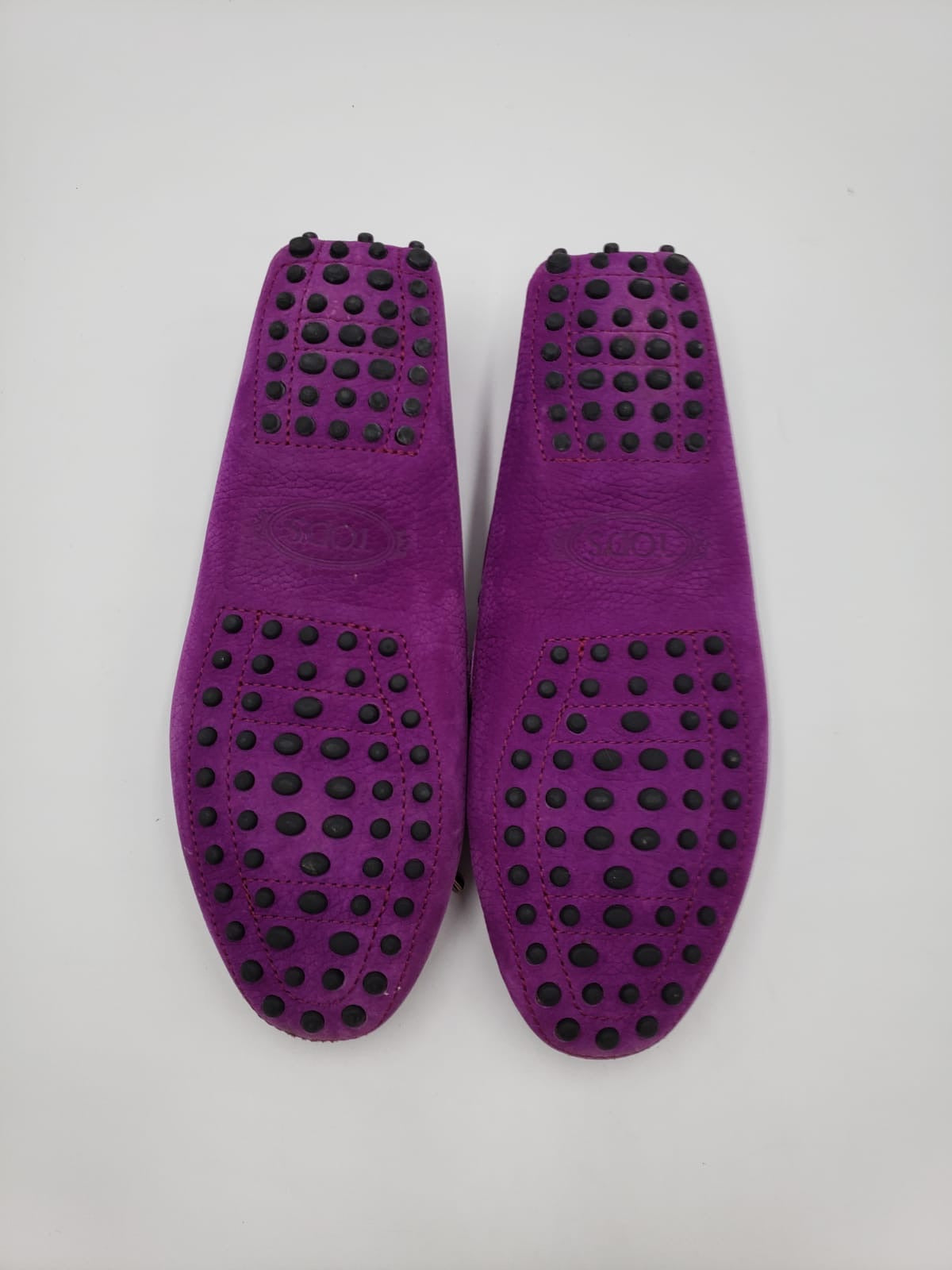 Tods Purple Flat Loafers Size 37