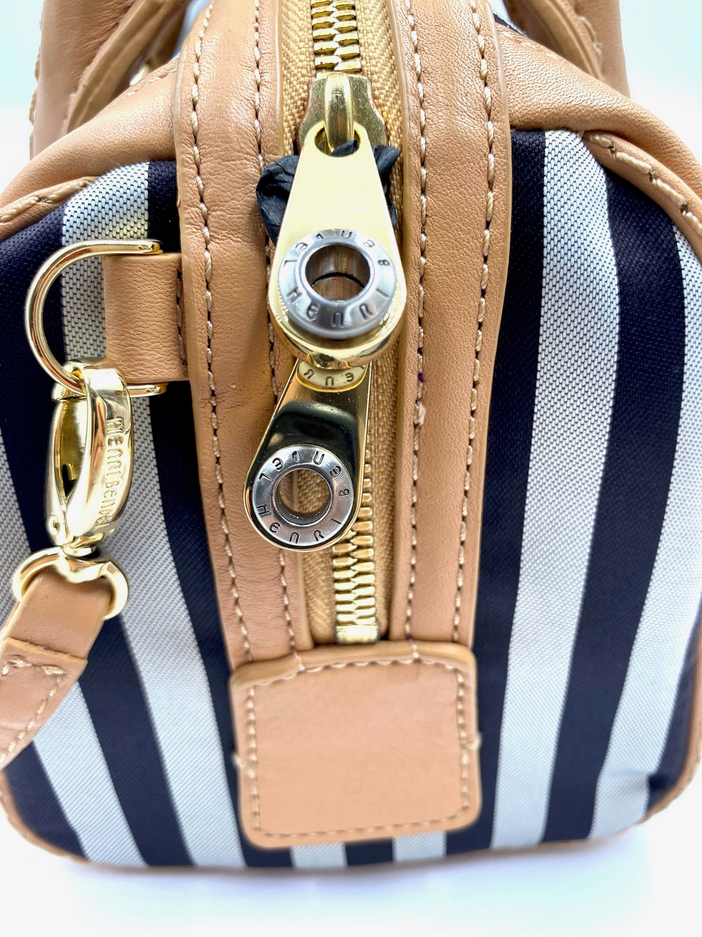 Henri Bendel Mini Stripe Nylon Bag