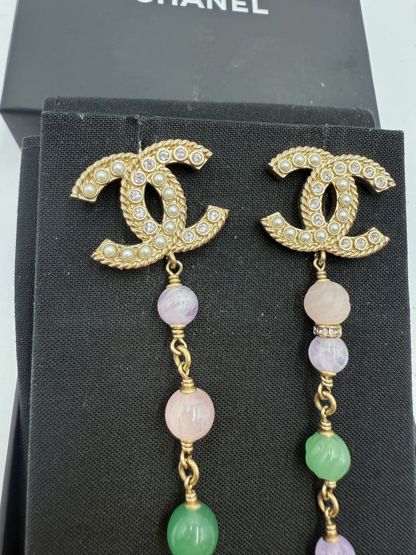 Chanel CC Long Multicolor Earring