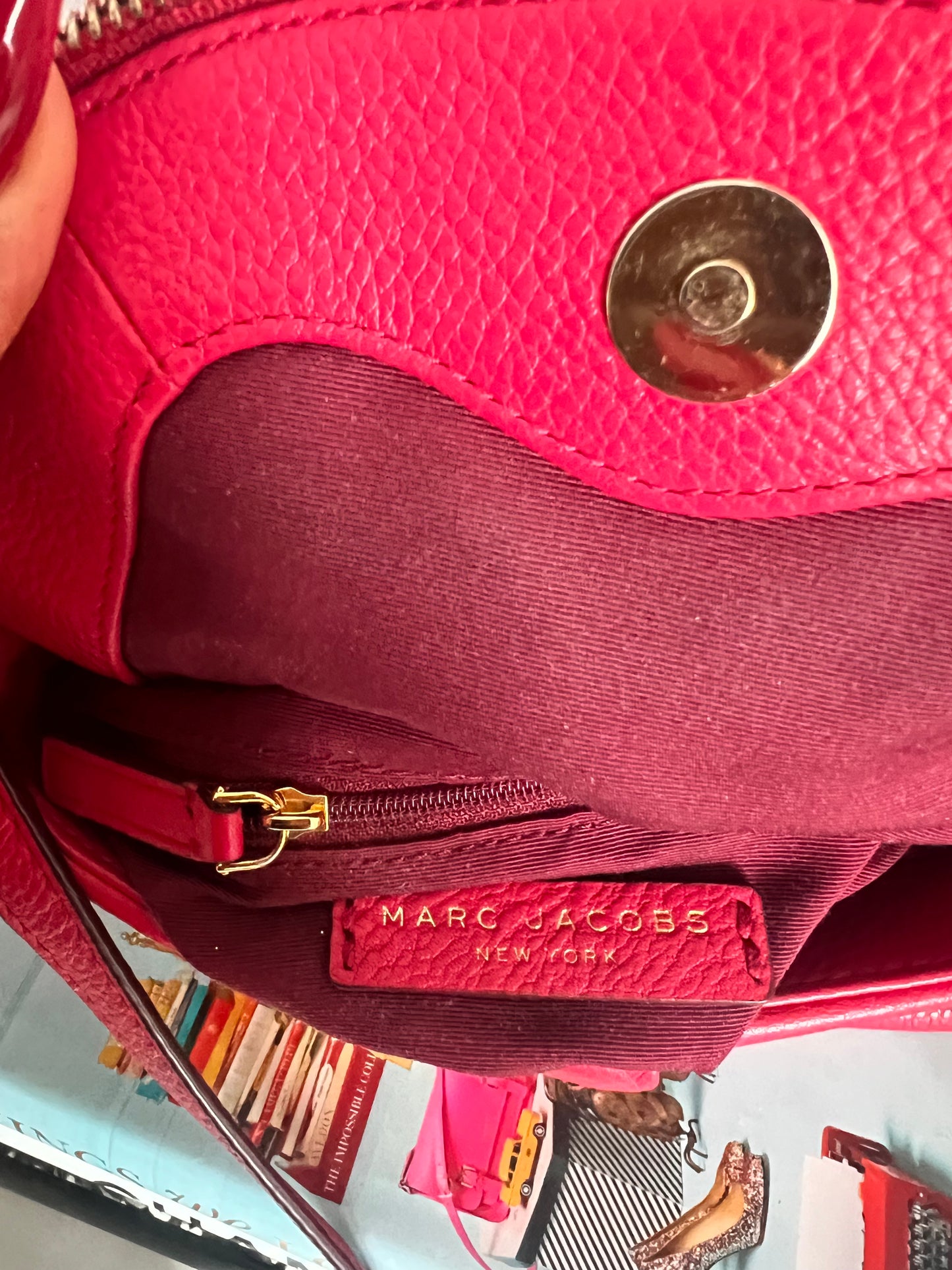 Marc Jacobs Small Pink Leather Crossbody Bag