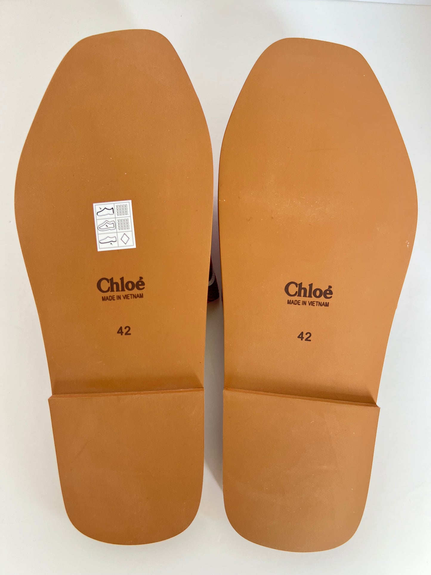 Brand New Chloe TerraCotta Red Woody Slides Size 42