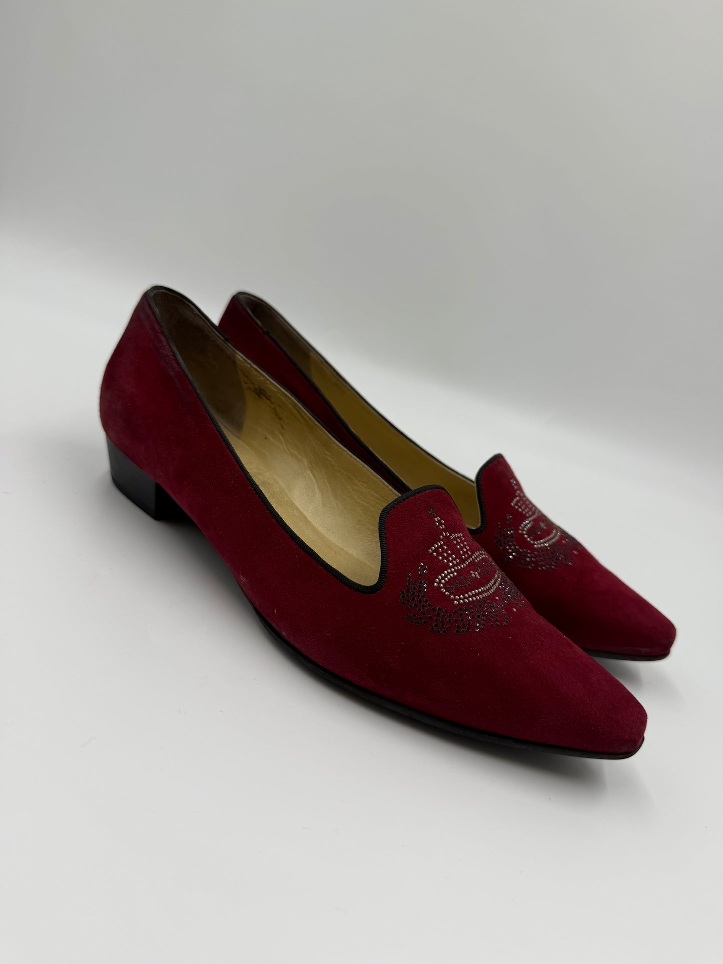 Peter Kaiser Red Pointed Loafers Size 37