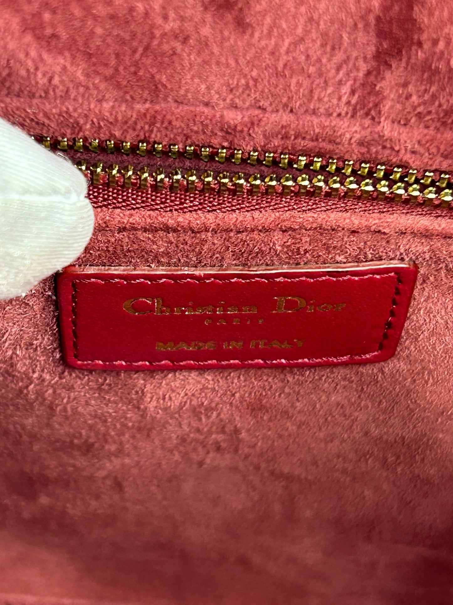 Christian Dior Lady Dior Red Medium Bag