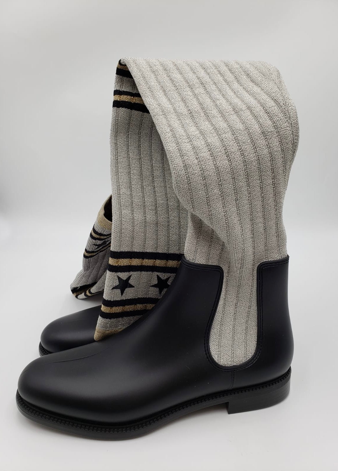 Brand New Givenchy Over The Knee Star Sock Rubber Boots Size 40