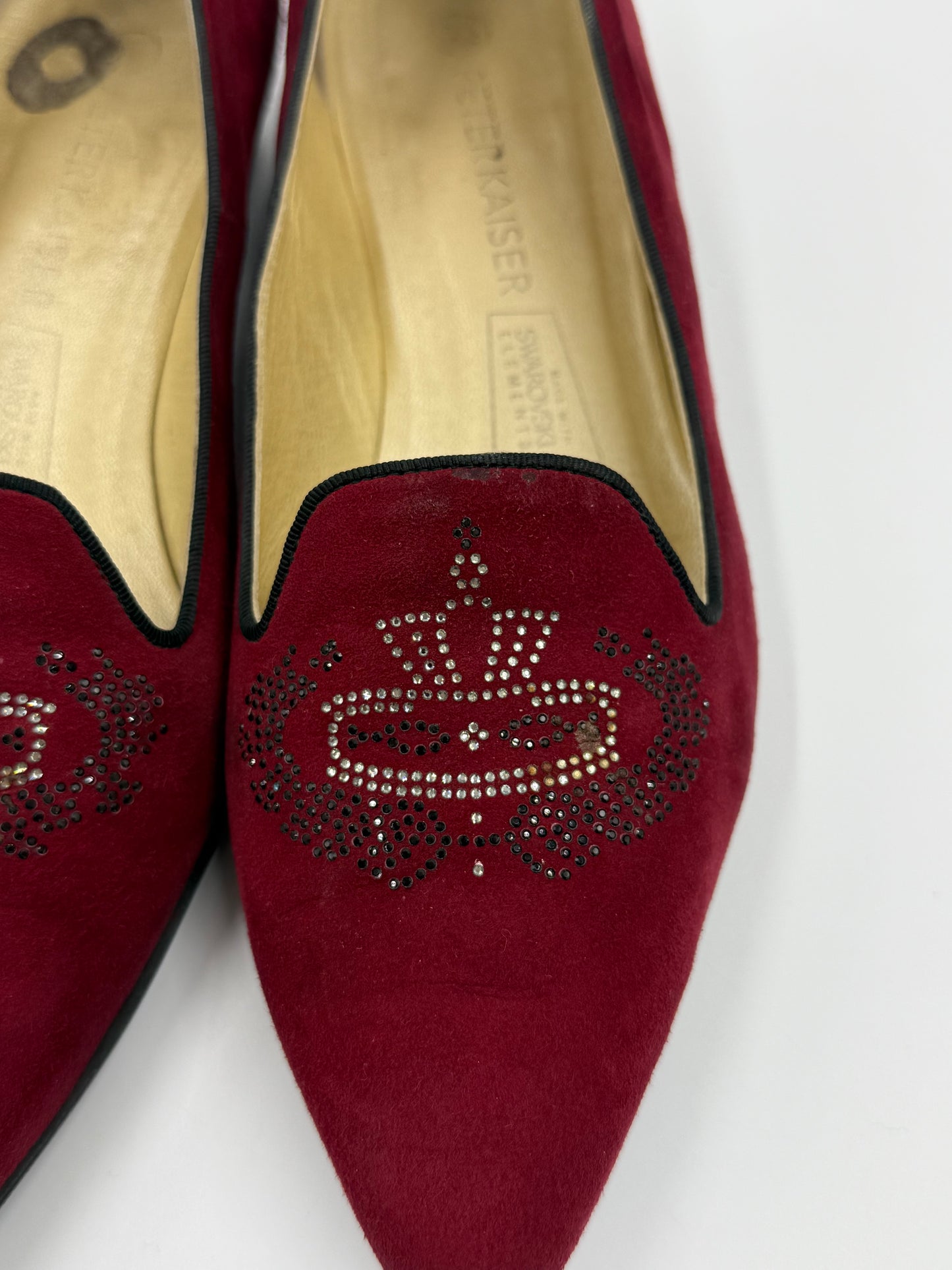 Peter Kaiser Red Pointed Loafers Size 37
