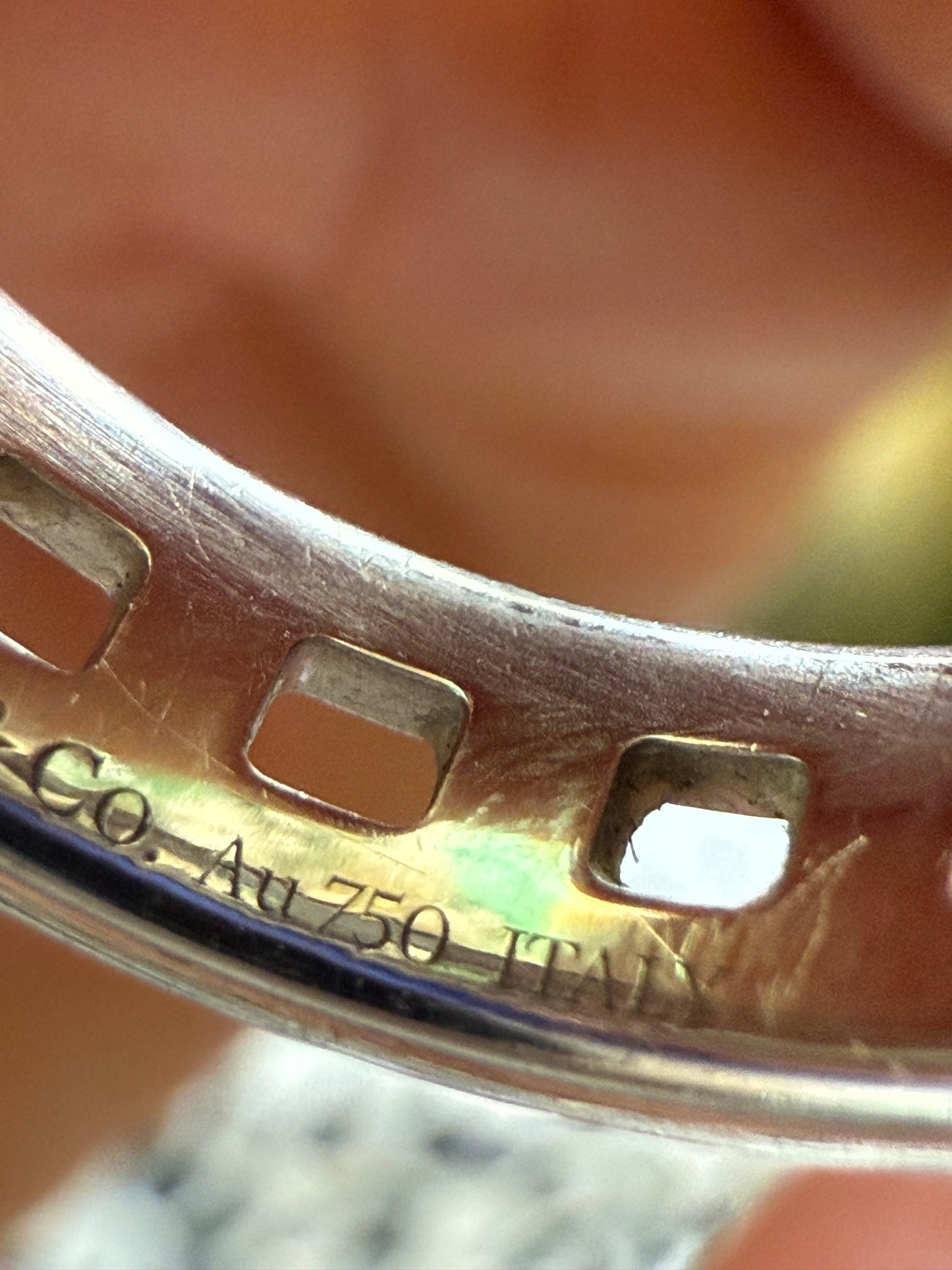 Tiffany & Co True Wide 18K White Gold Ring Size 7