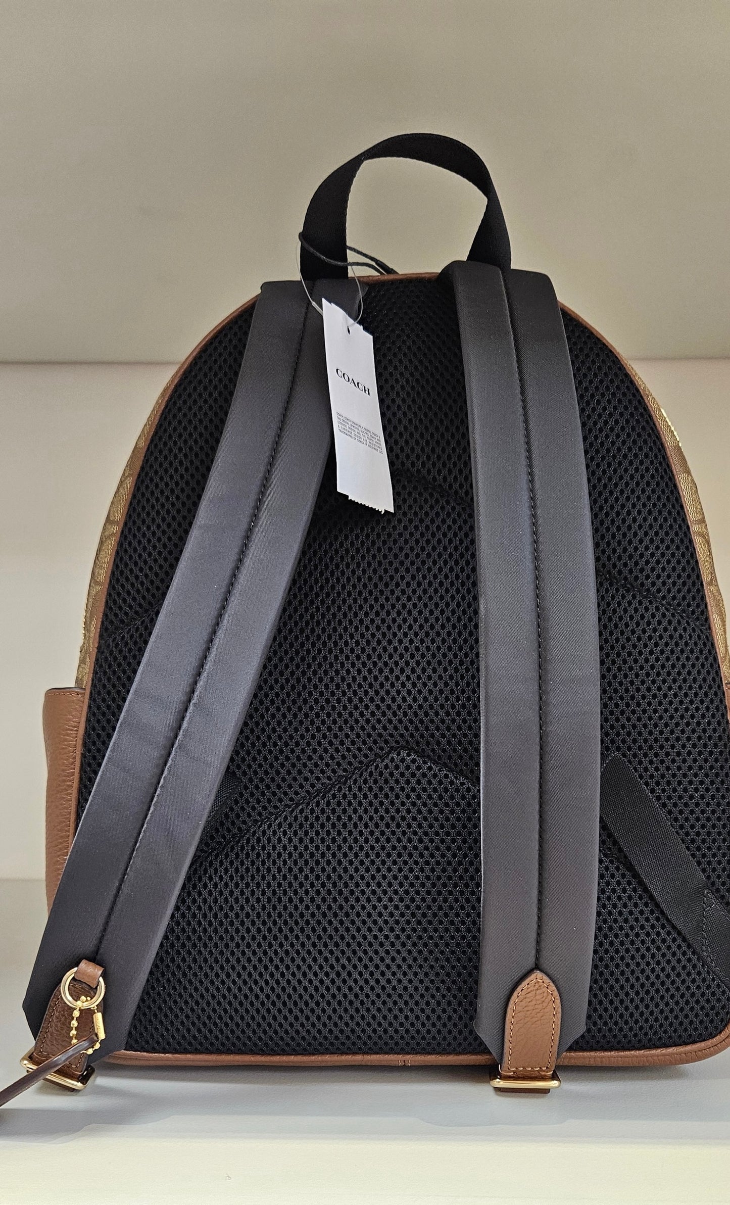 Brand New Brown Coach Court Monogram Backpack
