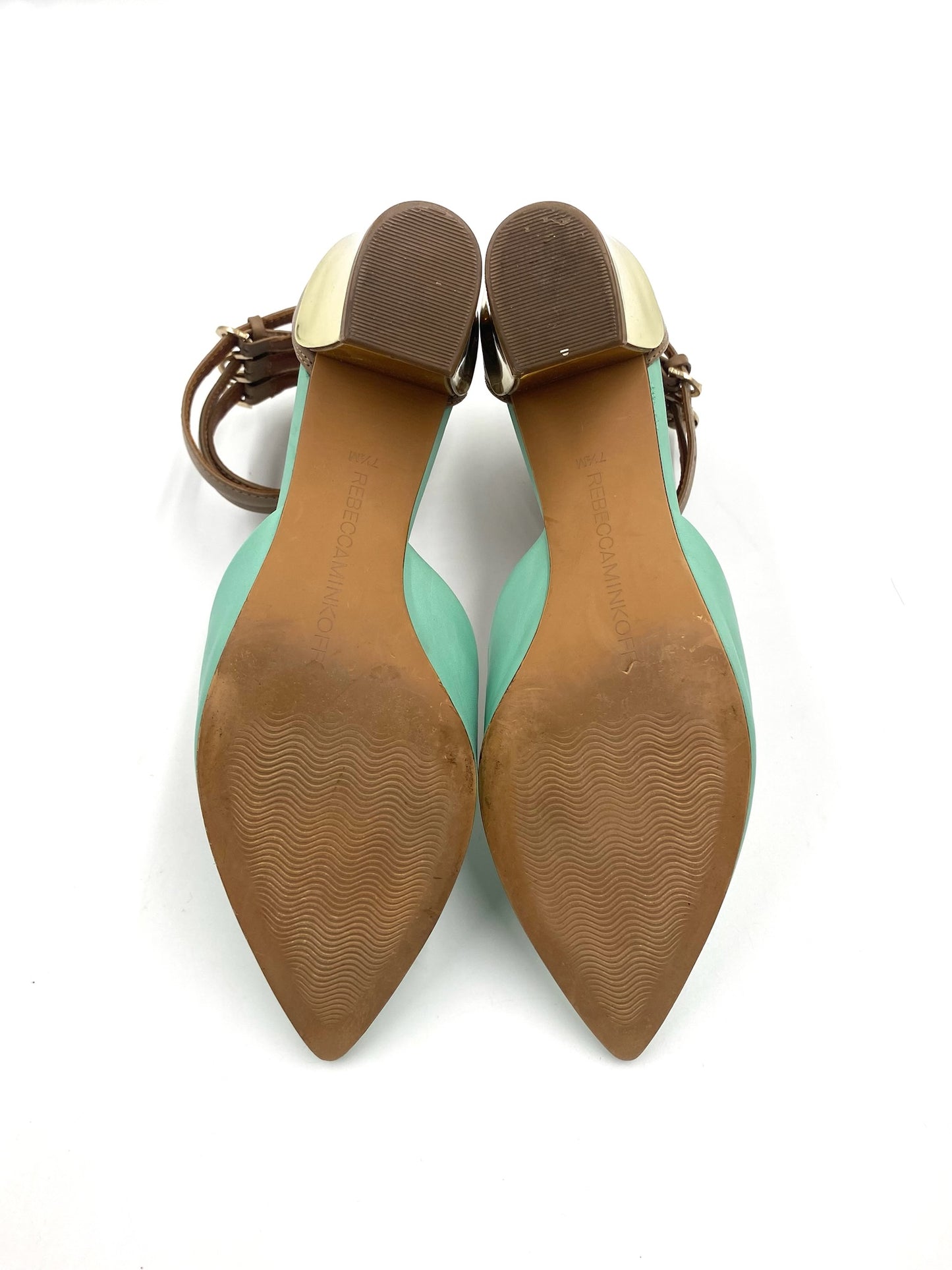 Rebecca Minkoff Teal Ankle Strap Shoes Size 7.5