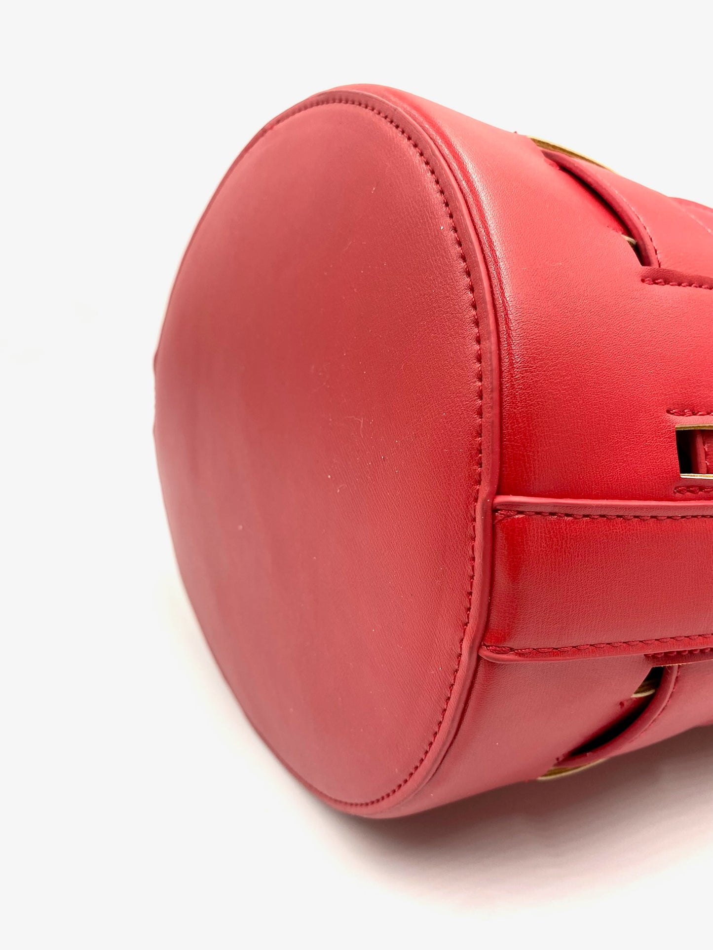 Brand New Pomikaki Red Woven Bucket Bag