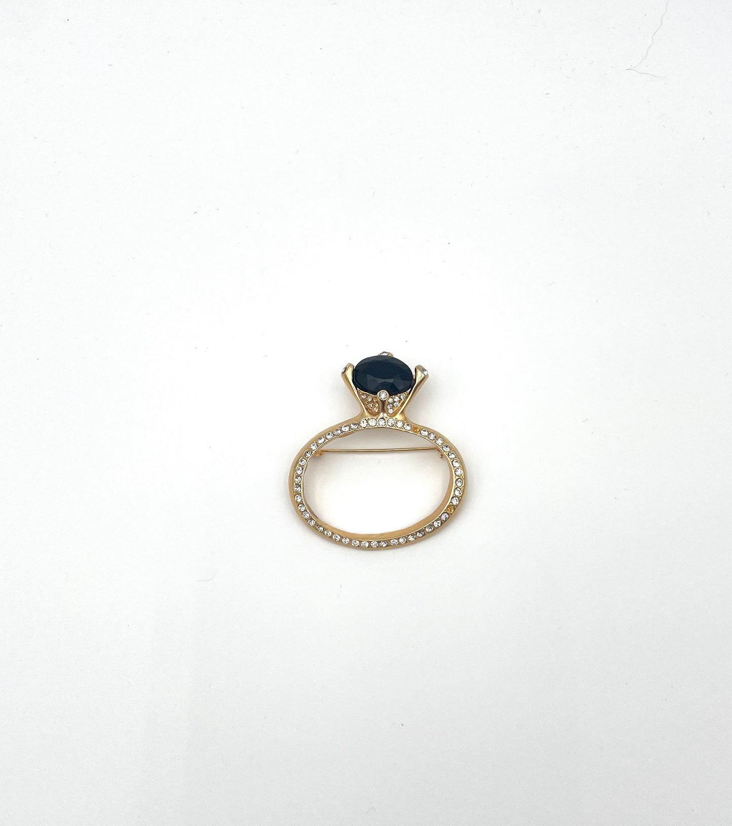Vintage Onyx Ring Brooch