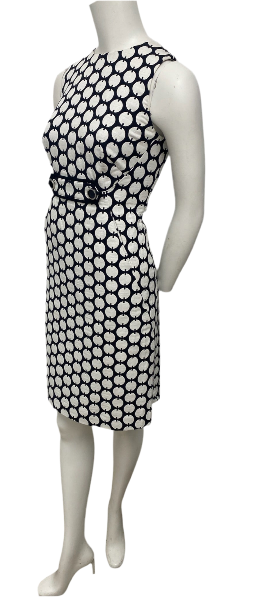 Tory Burch Black & White Print Sheath Dress Size 0