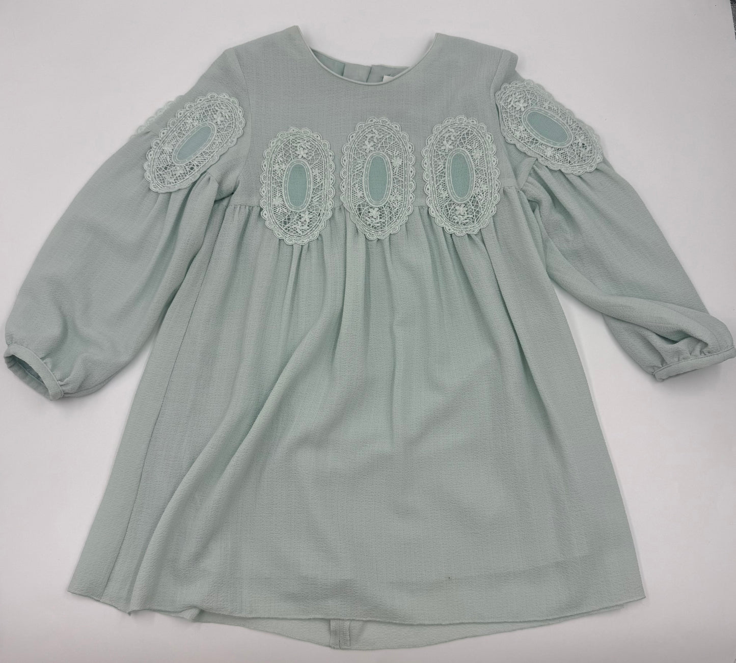 Chloe Kids Mint Green Crepe Dress Size 5