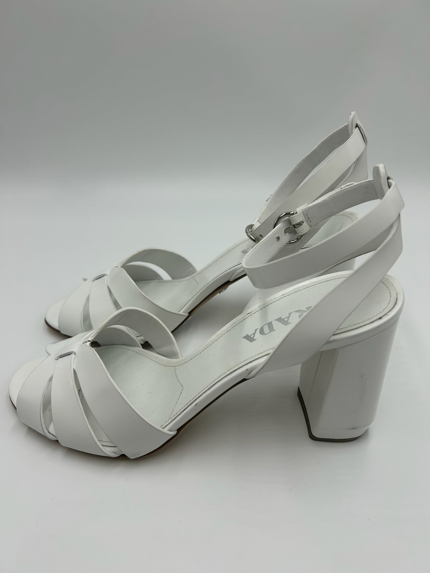 Prada White Strappy Sandals Size 40