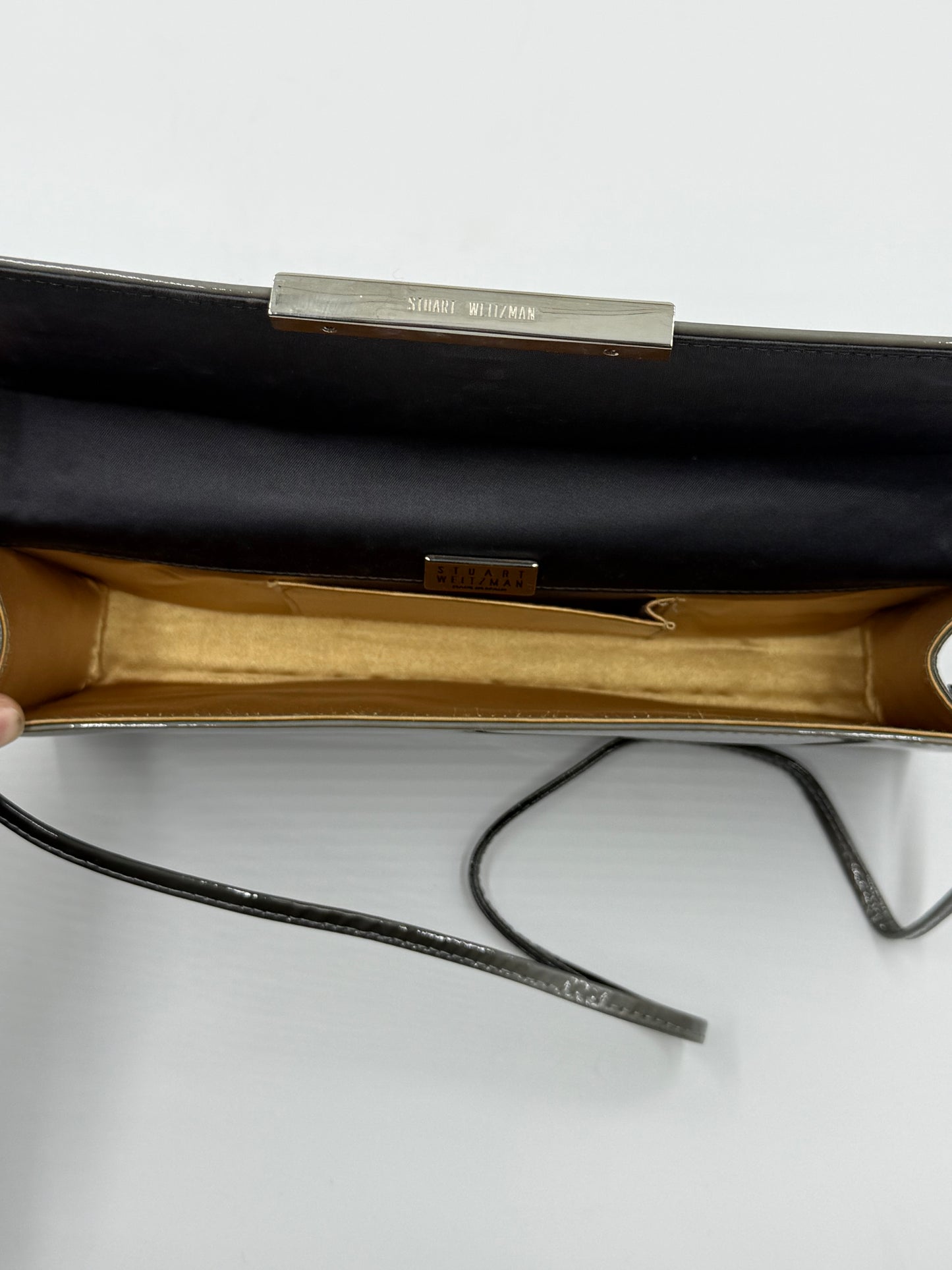Stuart Weitzman Grey Patent Clutch