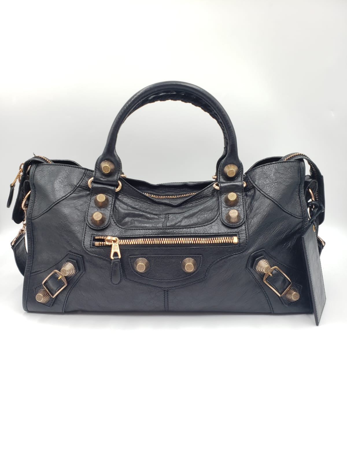 Balenciaga Black Part Time Giant Black Shoulder Bag