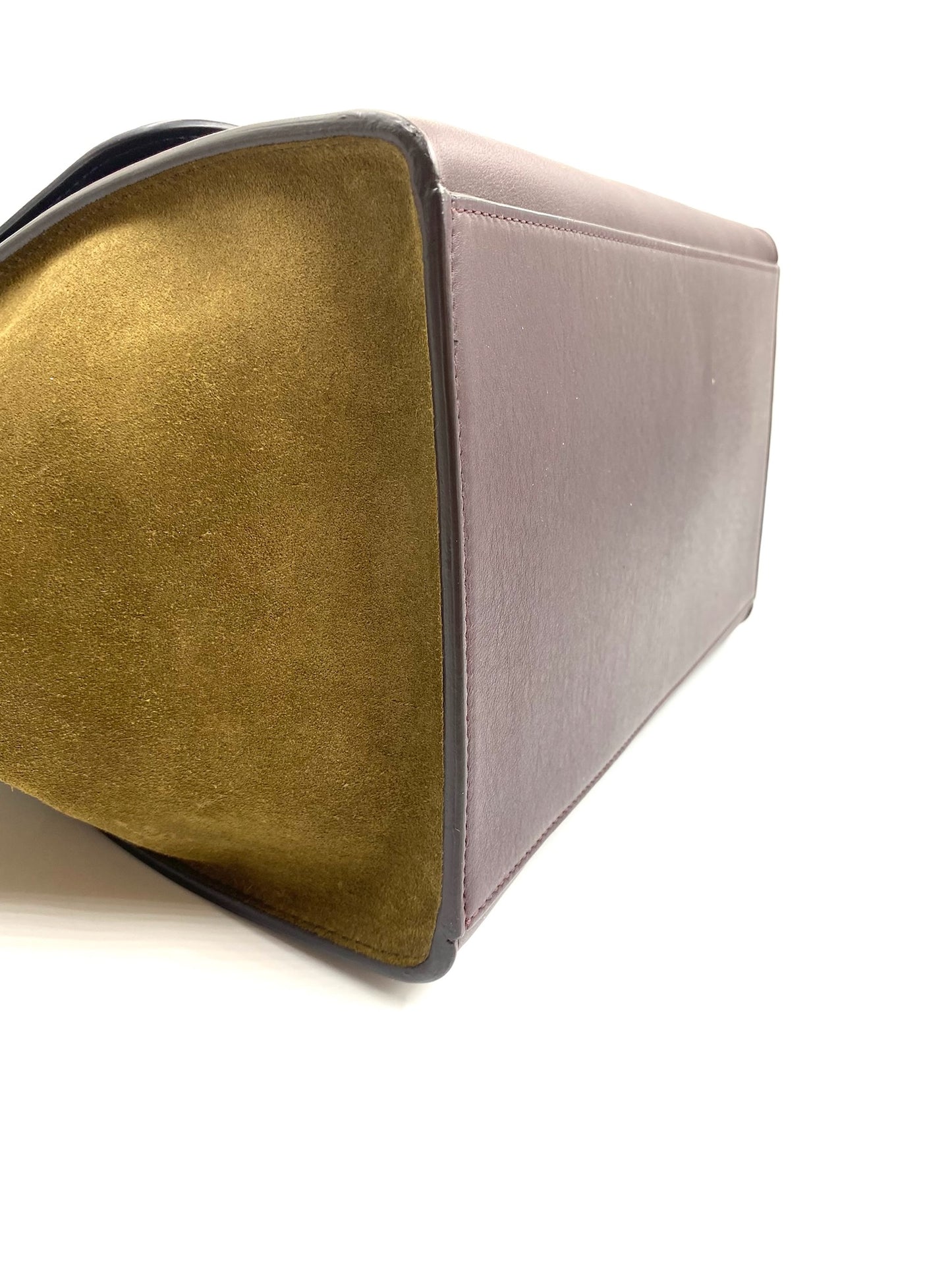 Celine Tri-Color Leather & Suede Medium Trapeze Bag