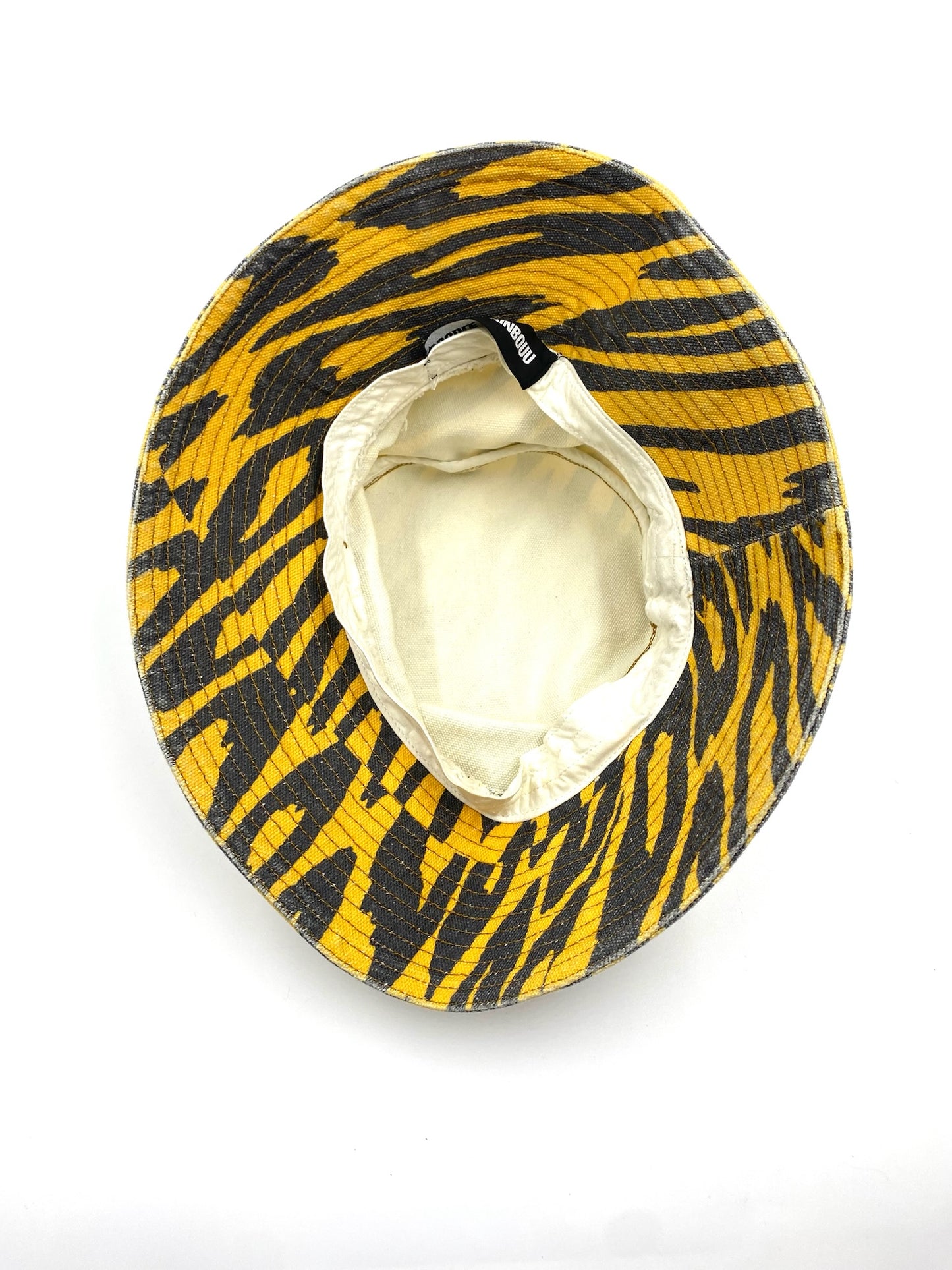 Double Rainbuu Yellow Animal Print Bucket Hat O/S