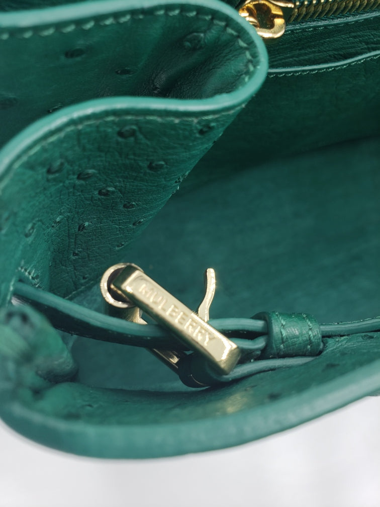 Mulberry Exotic Ostrich Emerald Green Bayswater Shoulder Bag