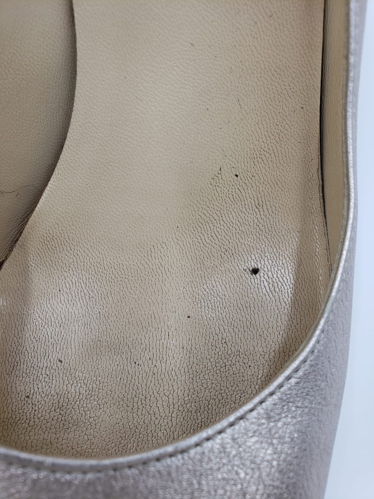 Christian Louboutin Round Toe Gold Pump Size 39