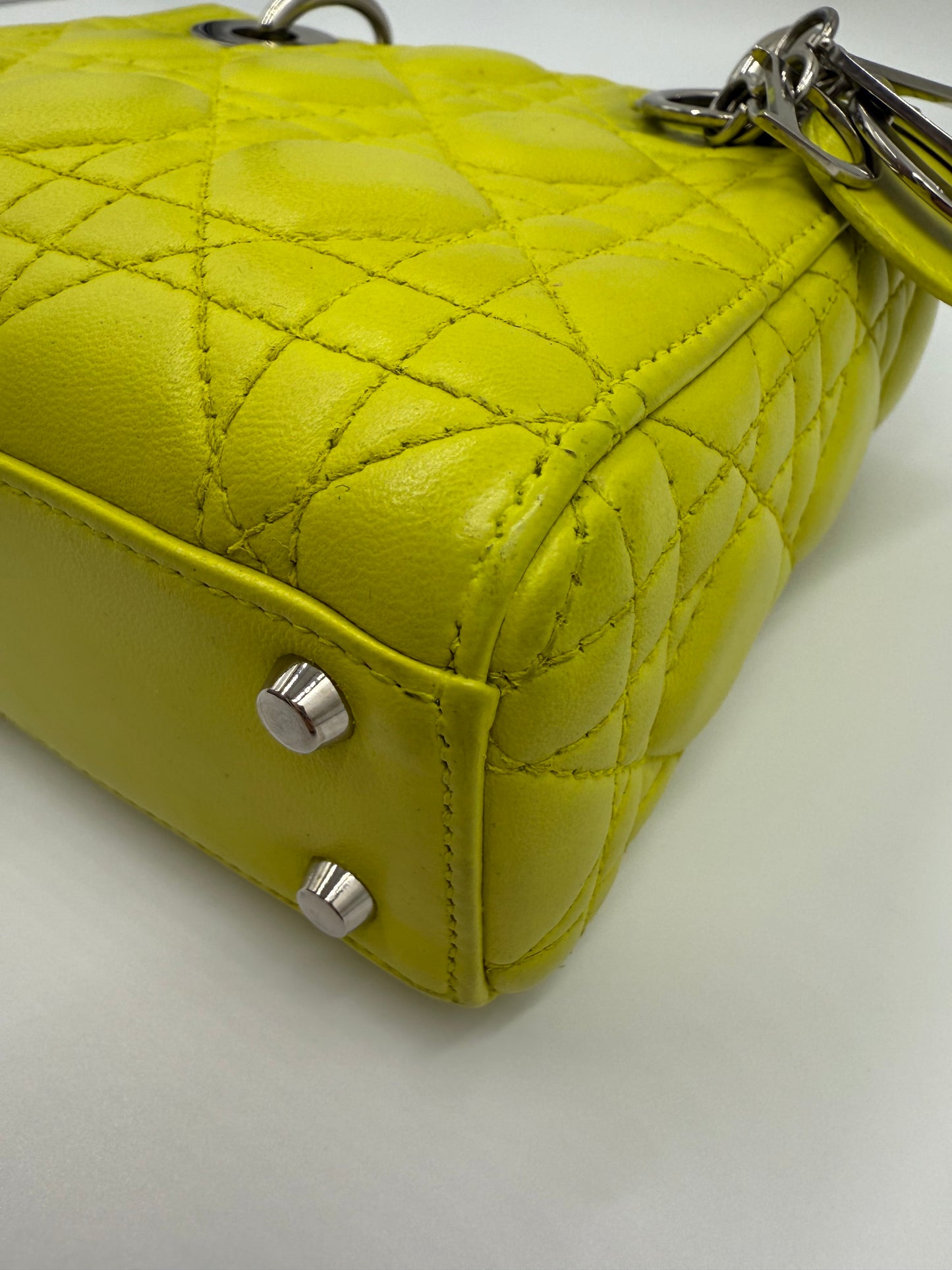 Lady Dior Mini Lemon Yellow Bag