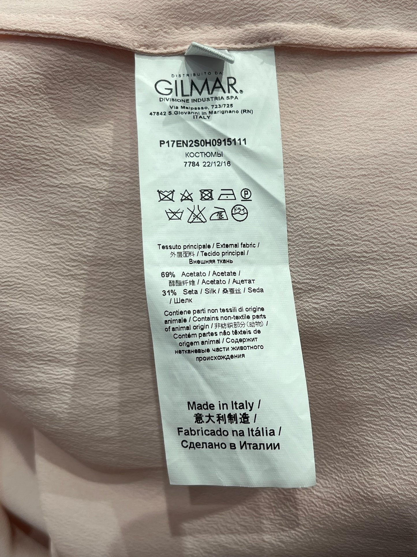 No 21 Pink Ruffle Silk Dress Size 40 US S