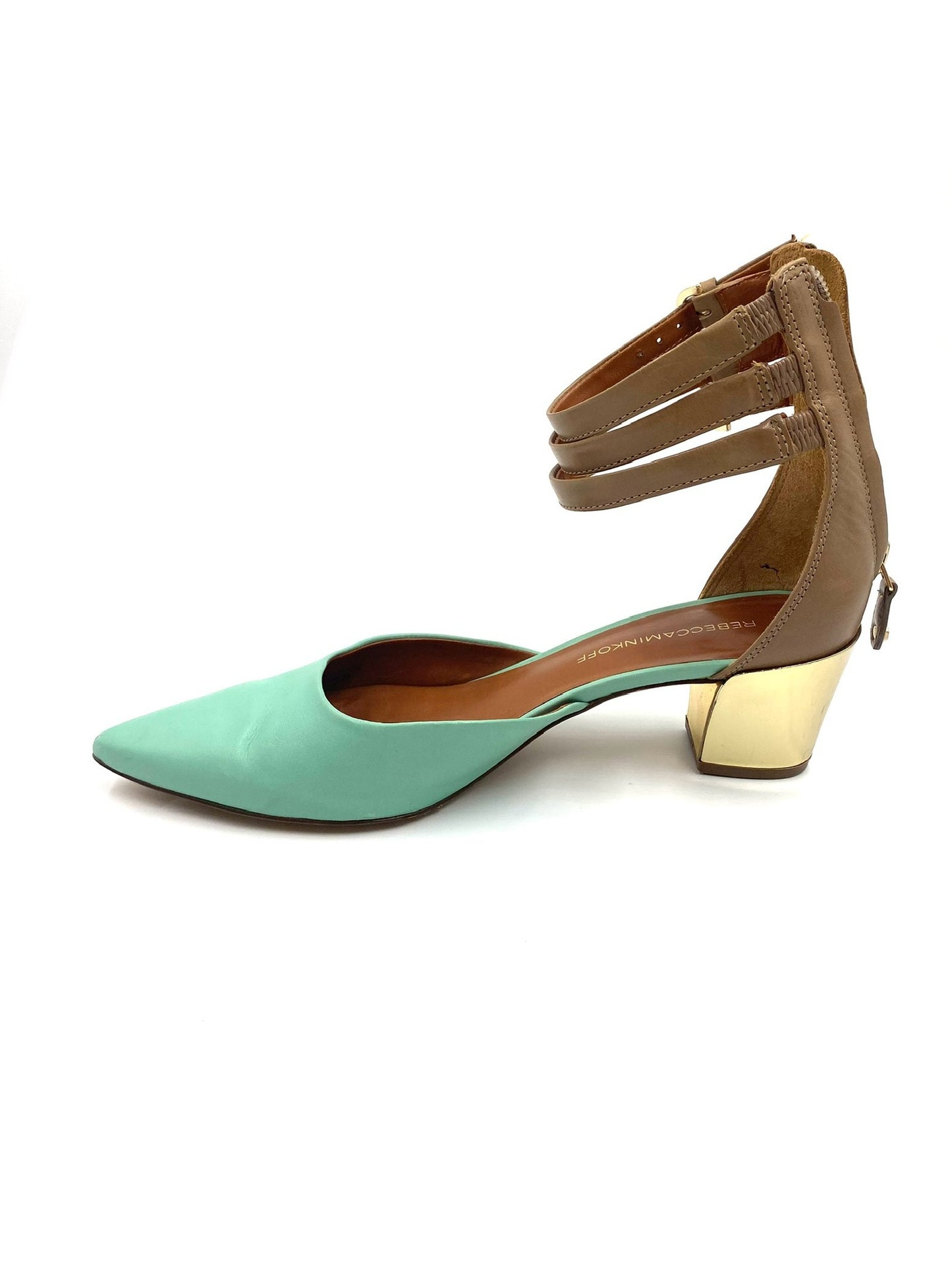 Rebecca Minkoff Teal Ankle Strap Shoes Size 7.5