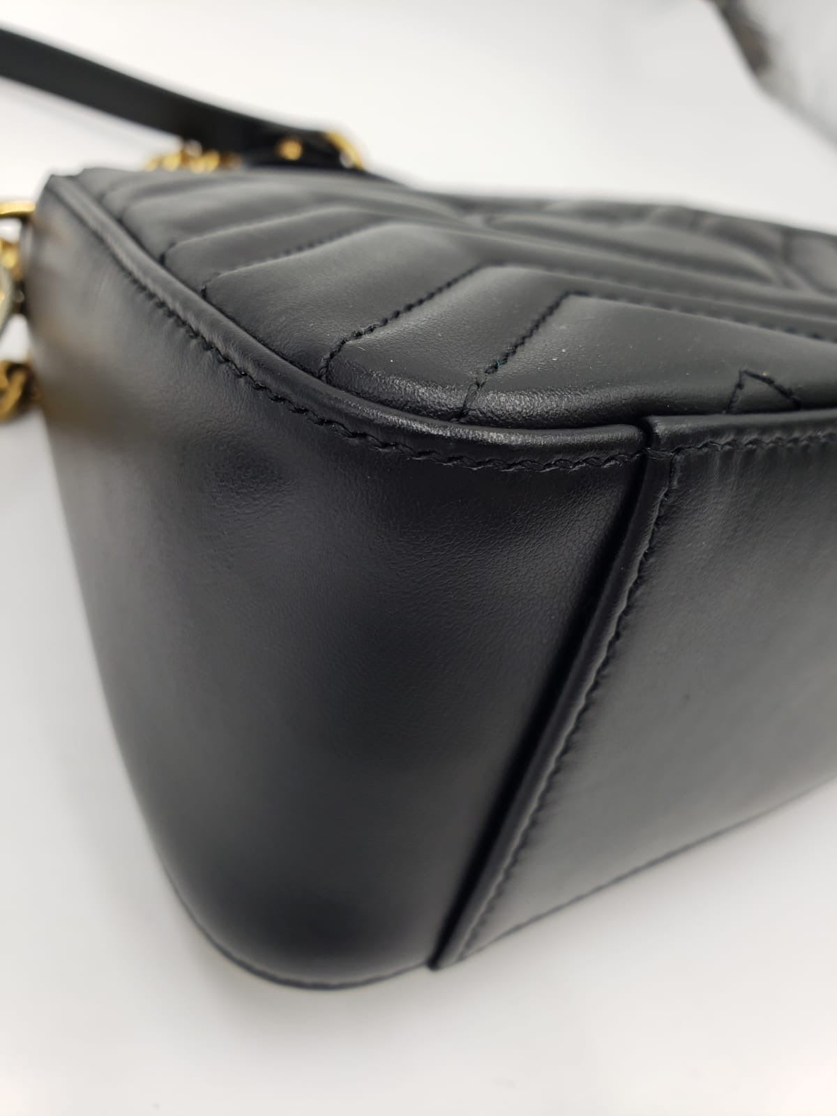 Gucci Marmont Black Top Handle Bag