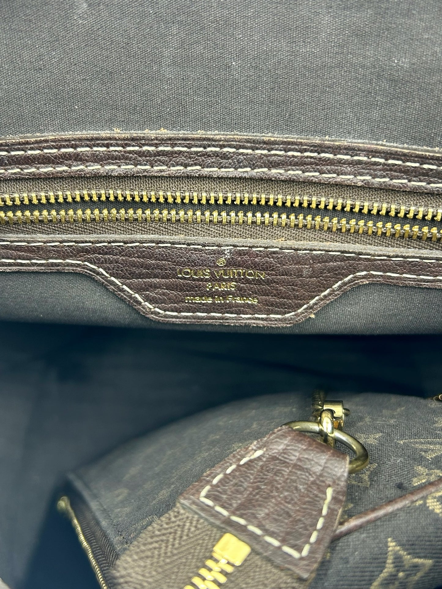 Vintage Louis Vuitton Mini Lin Bucket Bag With Pochette
