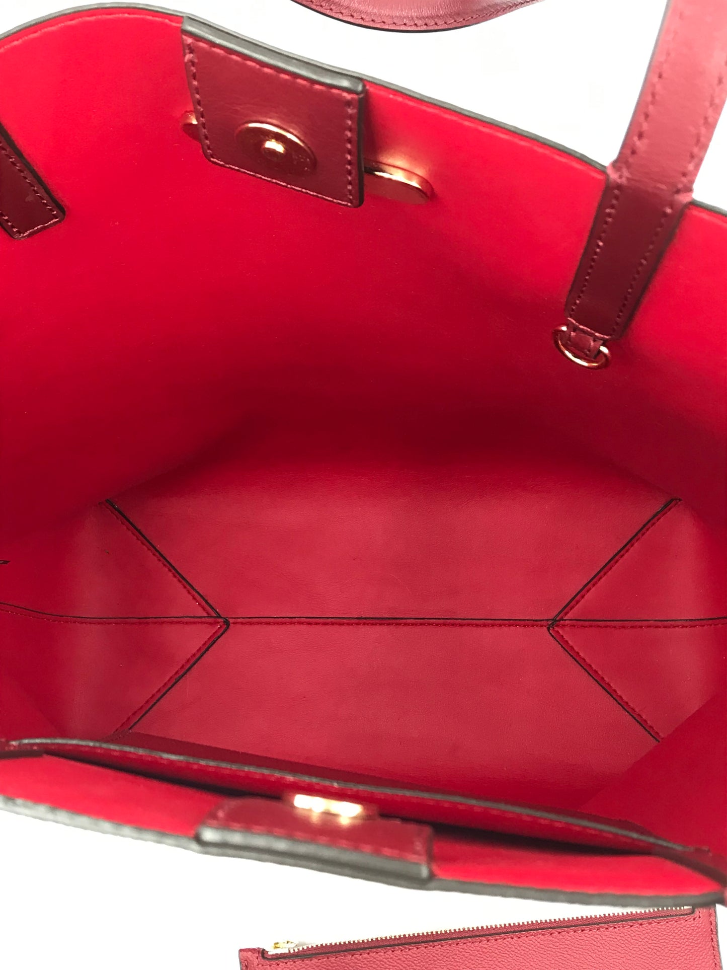 Michael Kors Large Hayley Faux Leather Red Tote