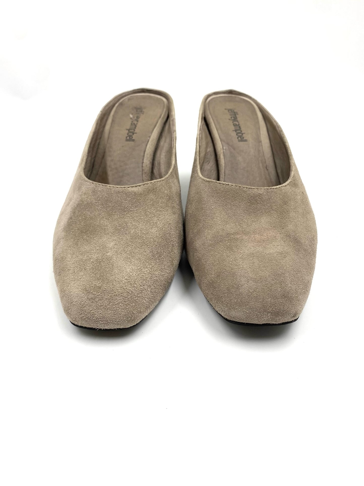 Jeffrey Campbell Grey Suede Round Toe Mule Size 8.5