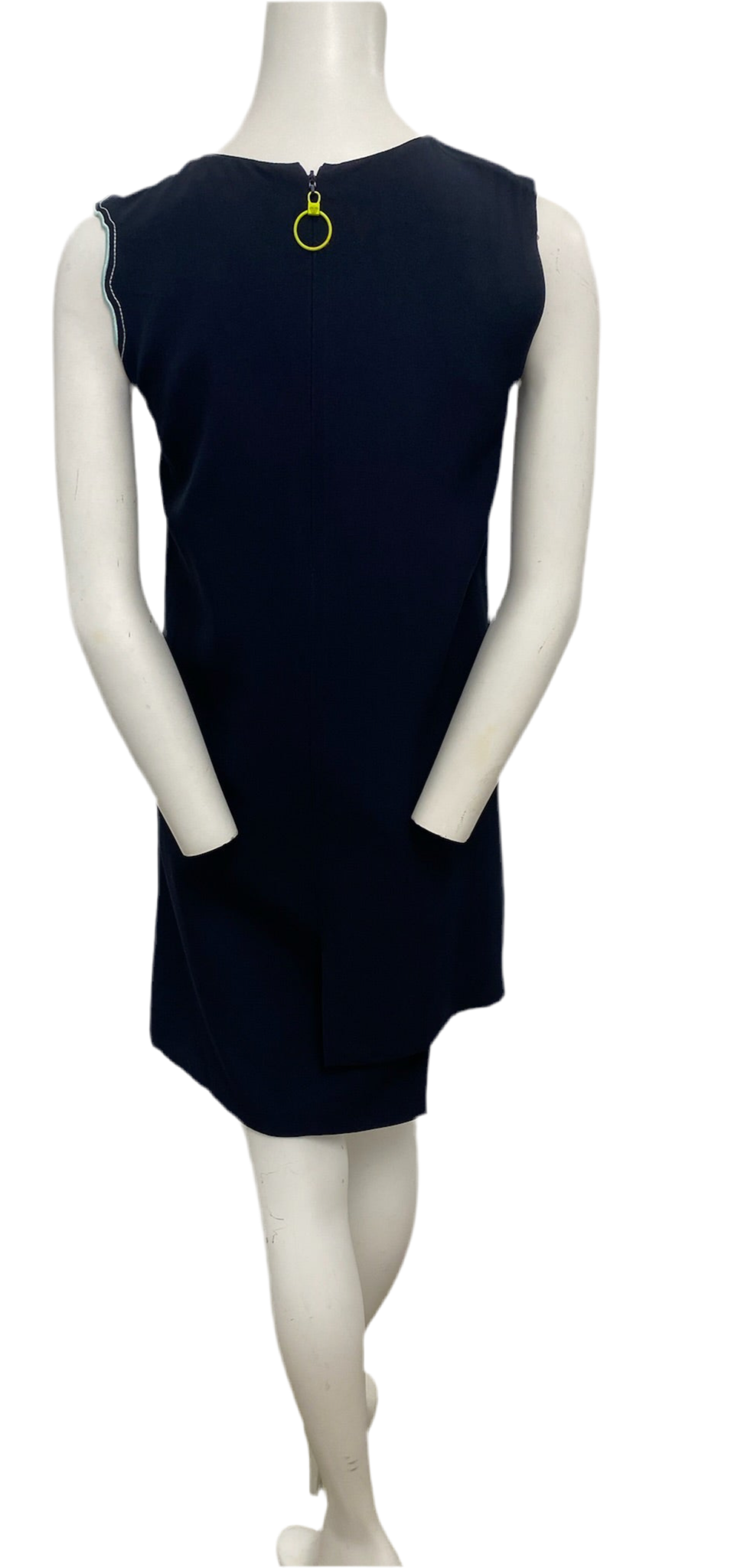 Versace Black & Green Pattern Shift Dress Size 38