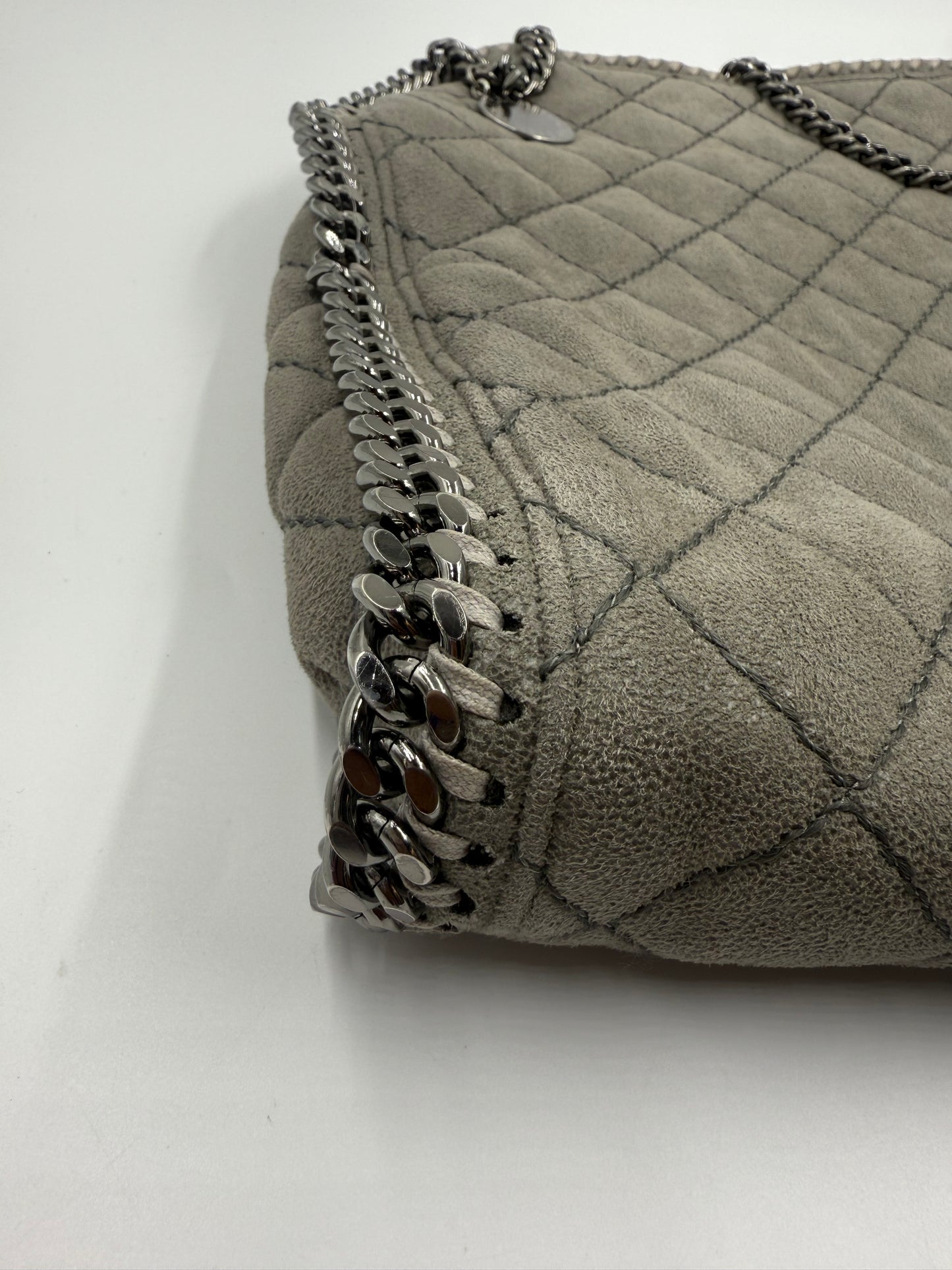 Stella McCartney Falabella Grey Quilted Chain Bag