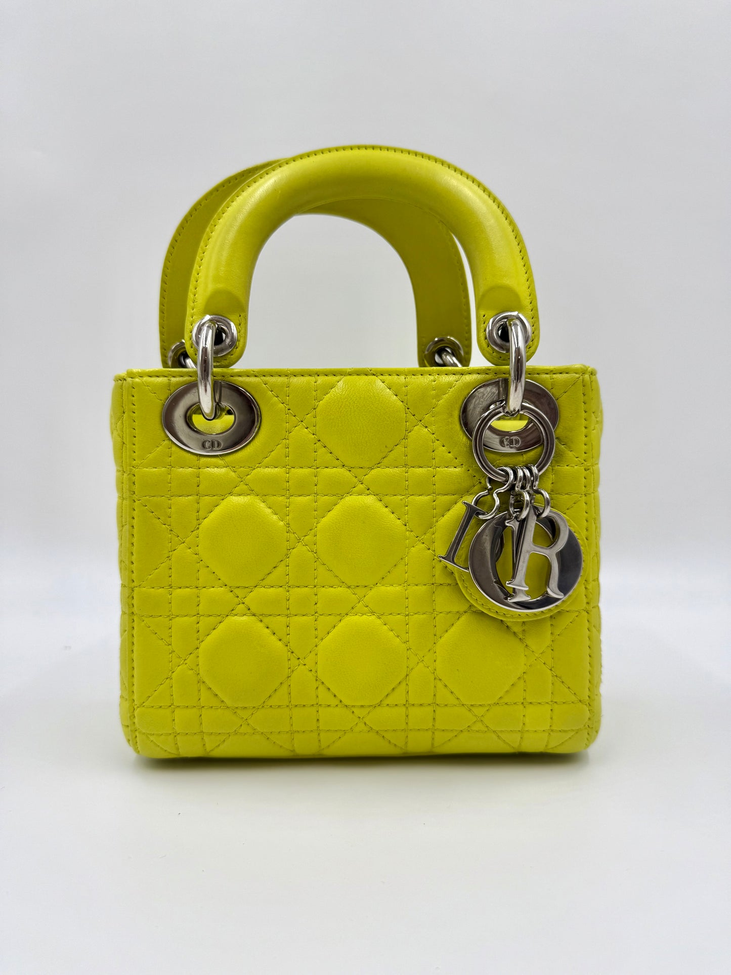 Lady Dior Mini Lemon Yellow Bag