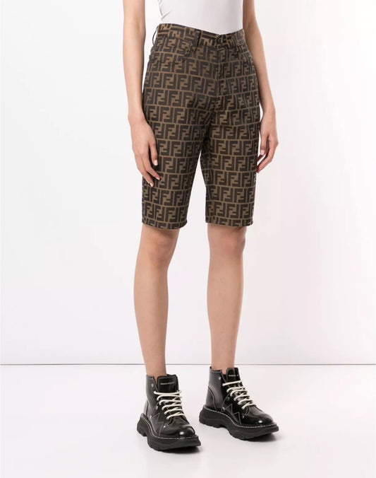 Fendi Zucca Print Bermuda Shorts Size 28