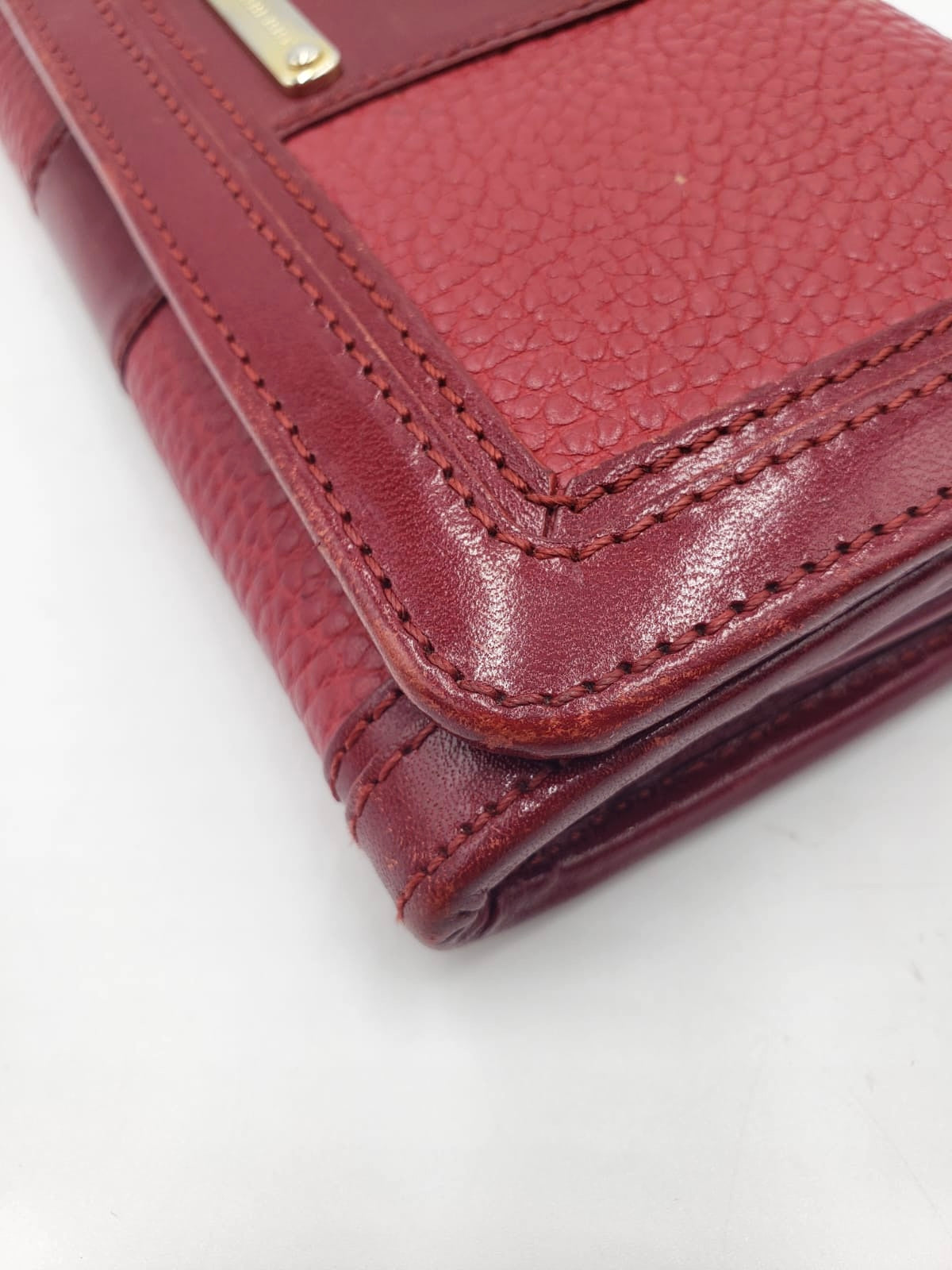 Burberry Red Leather Wallet