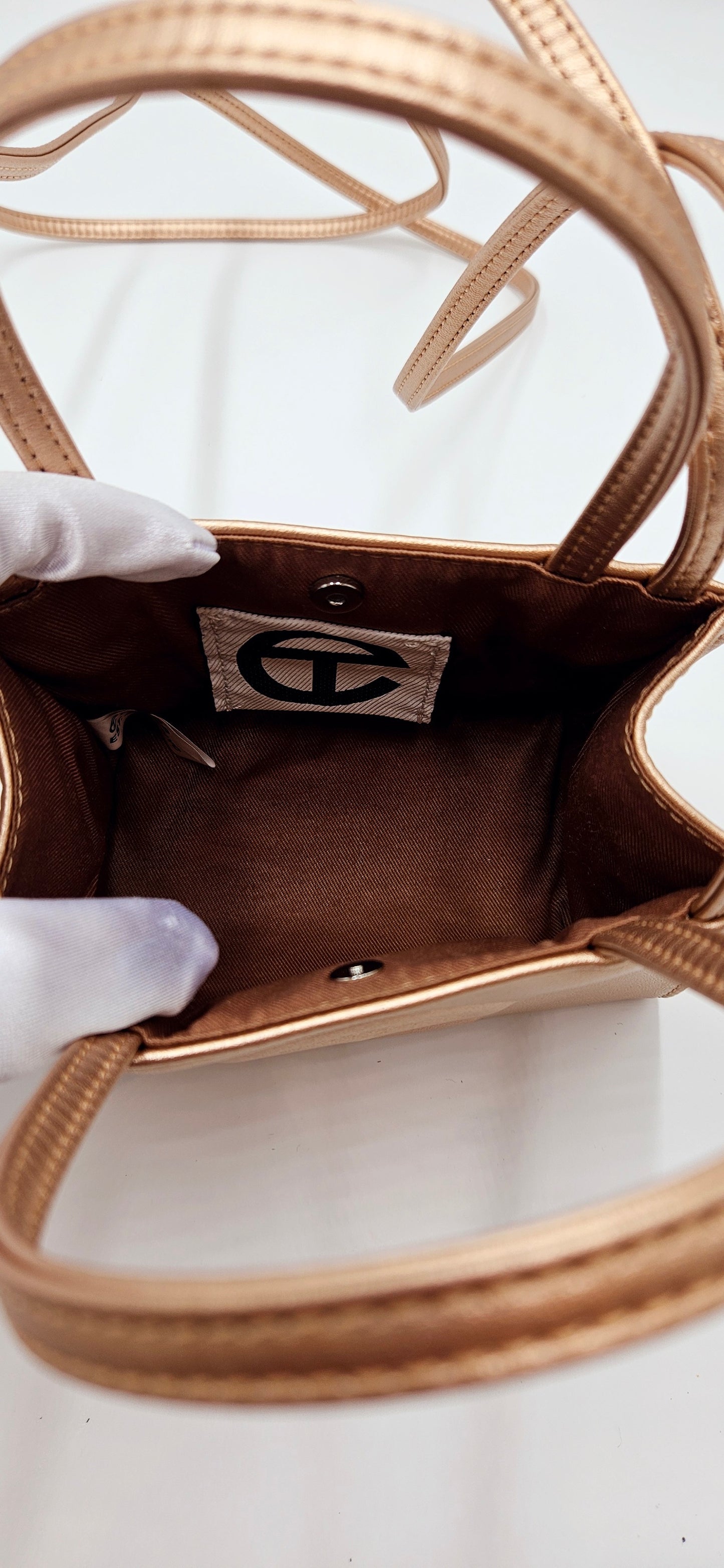 New Telfar Rose Gold Mini Bag