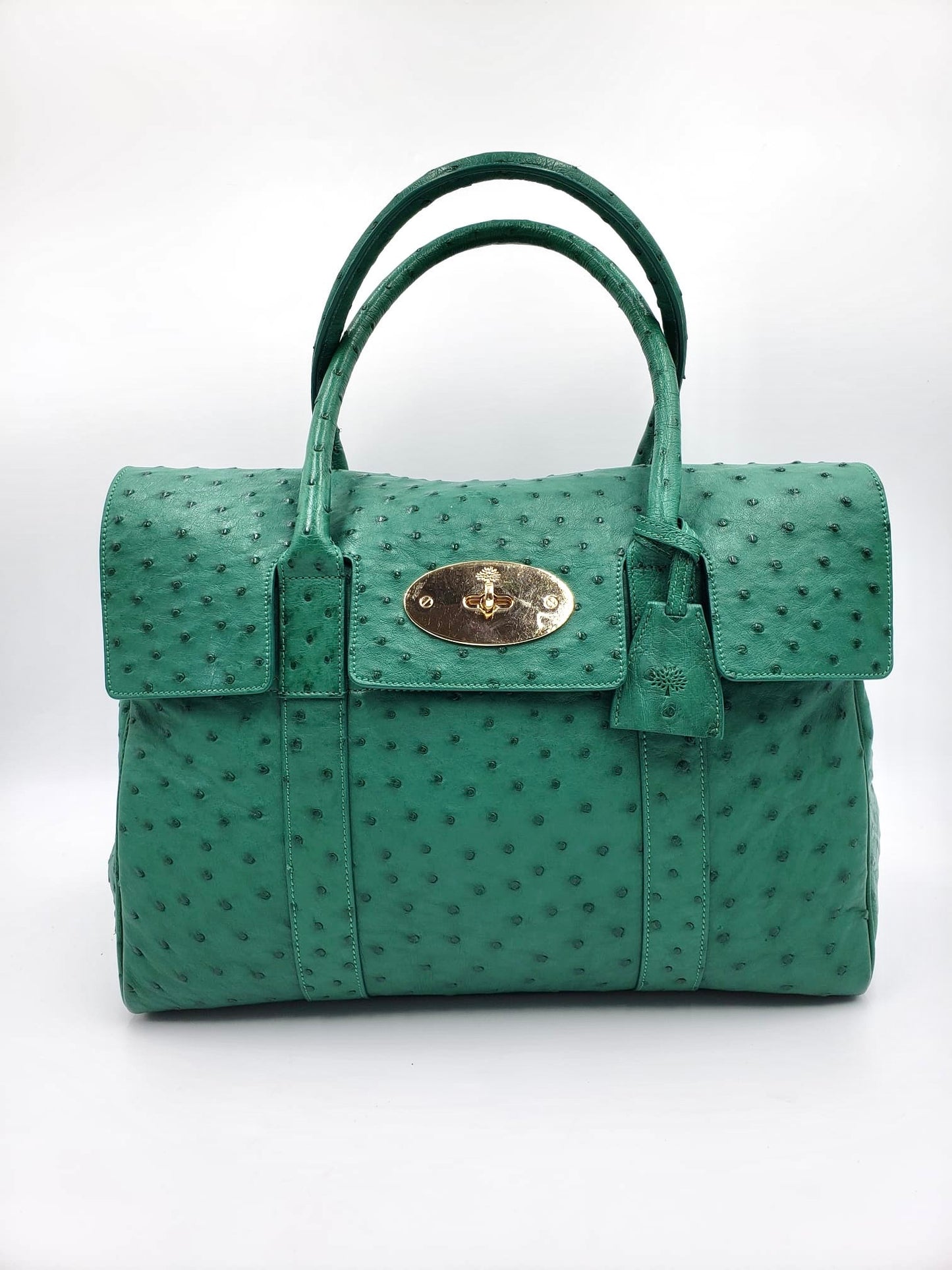 Mulberry Exotic Ostrich Emerald Green Bayswater Shoulder Bag