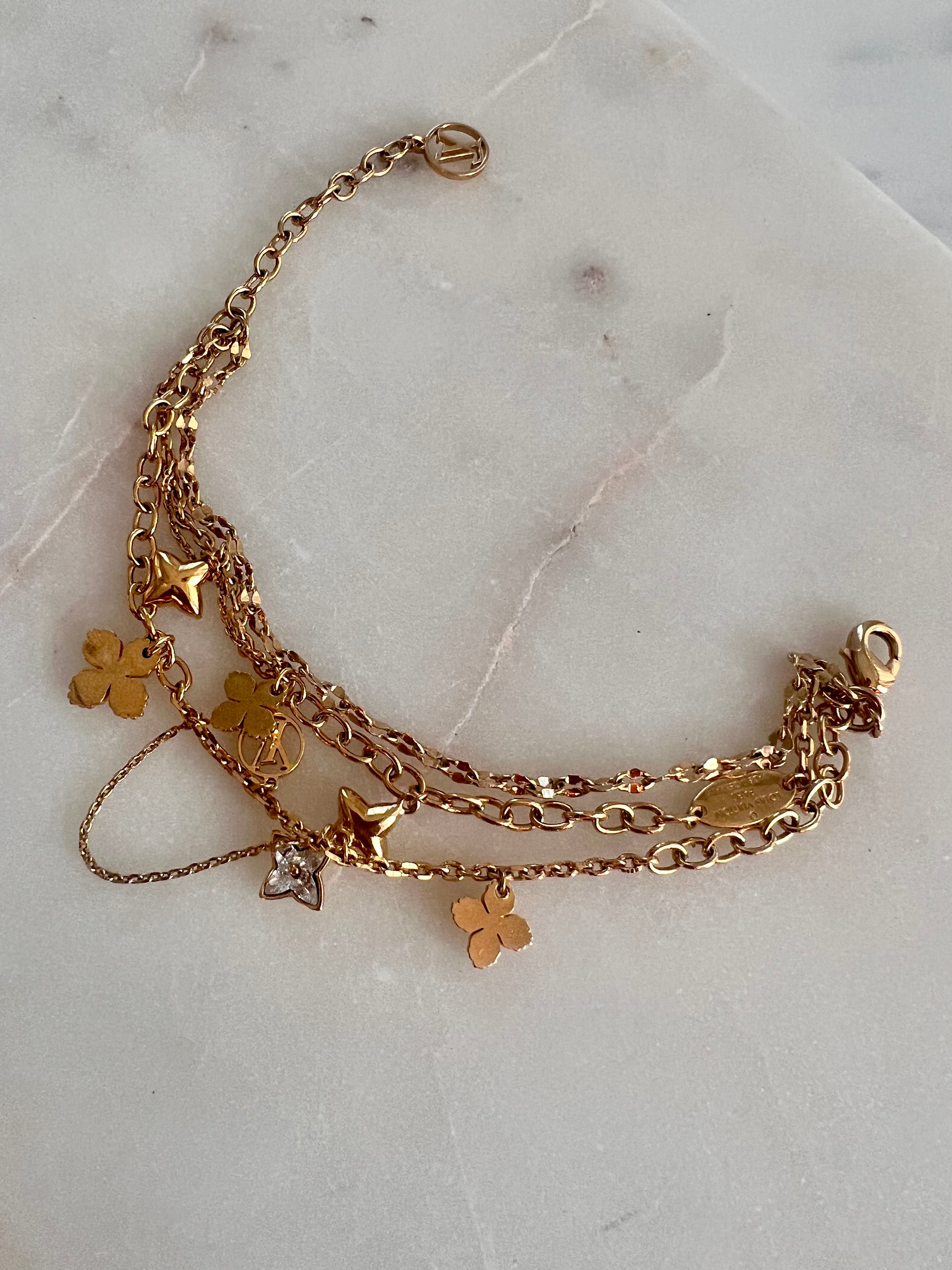 Louis Vuitton Blooming Supply Gold Charm Bracelet