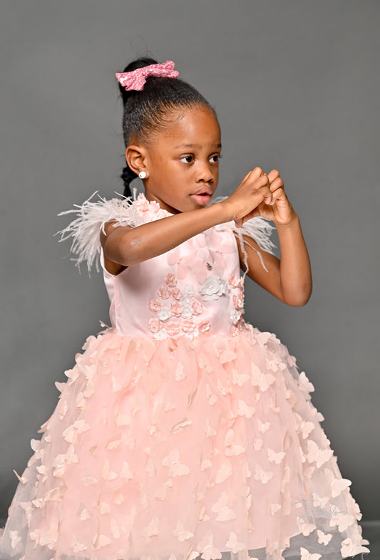 Lily Pink Tulle Butterfly Kids 5/6T