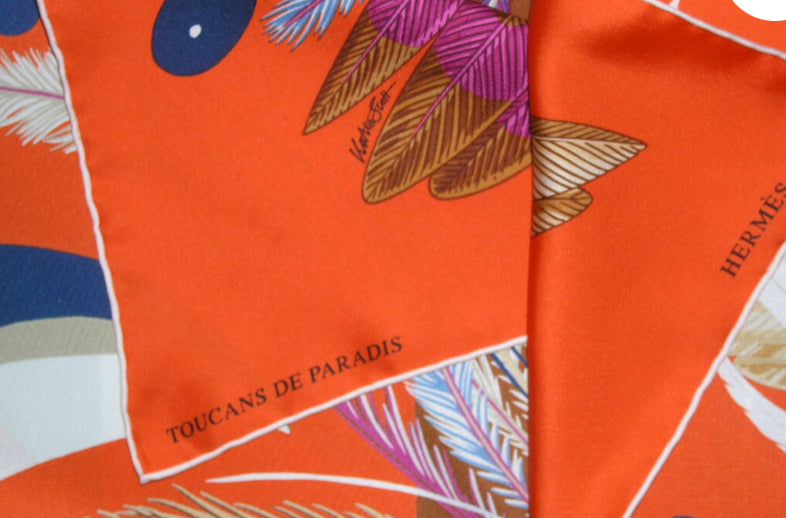 Hermes Toucans de Paradis Silk Scarf 90CM