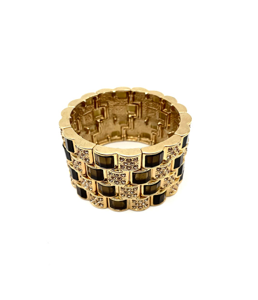 Gold-Tone Stretch Cuff Bracelet