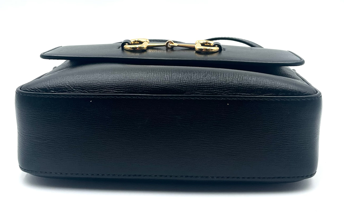 Gucci Black Leather Crossbody Horsebit Bag