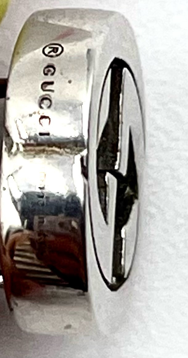 Gucci GG Interlocking Sterling Silver Stud Earrings