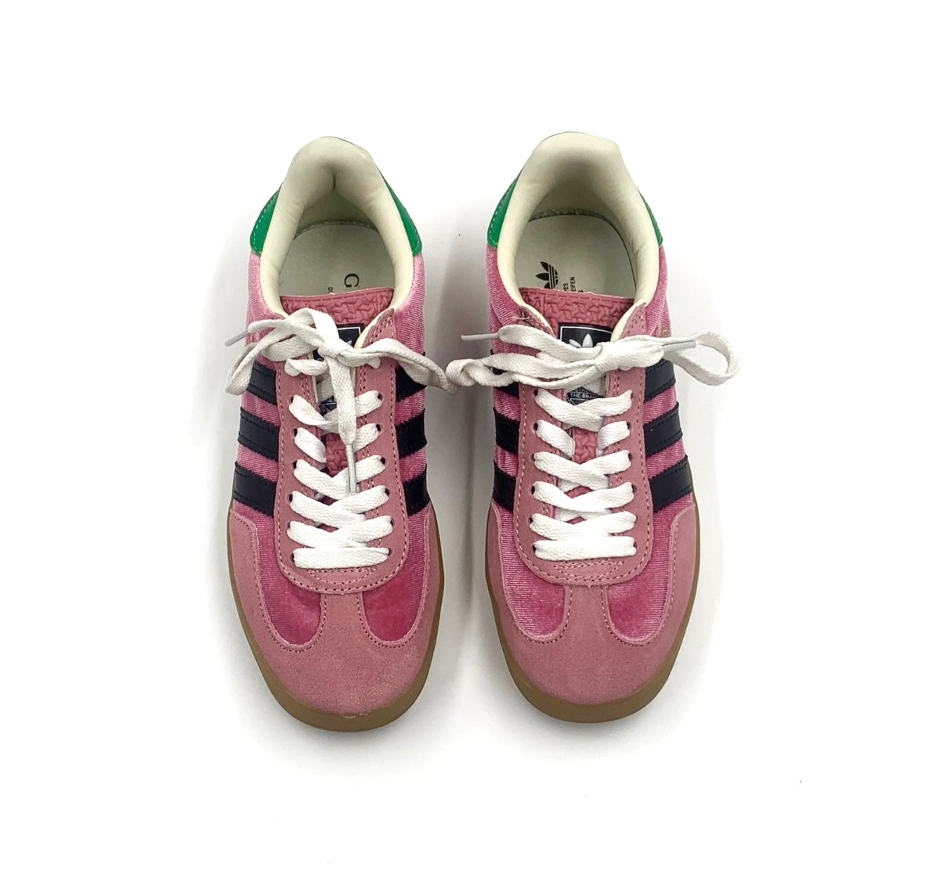 Gucci X Adidas Pink & Green Gazelle Sneakers Size 6 Women's Men 5