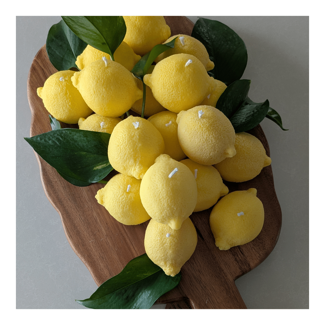 Hand Poured Lemon Candle Set of 3